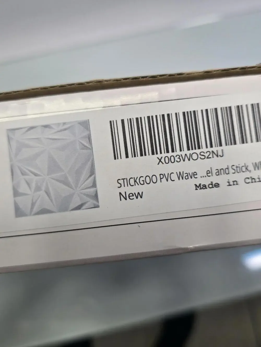 Lot Of 12 STICKGOO 3D Wall Panels Diamond White Paintable 19.7